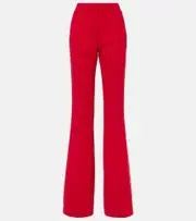 [Gabriela Hearst] Gabriela Hearst Rhein high-rise wool flared pants AU 14 red
