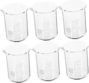 NUOBESTY Lab Beakers Set of 6 Graduated Measuring Beakers Smooth Surface for Accurate Measurement