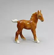9942593 Porcelain Figurine Pferde-Fohlen Wagner & Apel H12cm