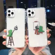 Cute Dinosaur Clear Case for For iPhone 11 12 13 14 15 Pro Max Shockproof Cover