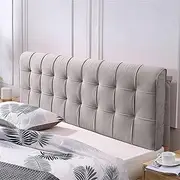 Upholstered Headboard Cushion Peel and Stick Headboards Queen Size Bed Rest Reading Pillow Day Bed Bolster Wall Pillow for Dorm Bed Bench Headboard,D,No headboard Queen 59"