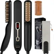 Beard Straightener Comb Upgrade Professional 2 in 1 Men's Beard Straightening...