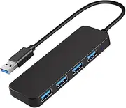 domoi 4 Ports USB Hub, USB 3.0 Hub USB Splitter USB Expander for Laptop, Flash Drive, HDD, Console, Printer, Camera,Keyboard