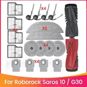 20PCS Replacement Parts for Roborock Saros 10/G30 Vacuum Cleaner Dual Main Brush Mop Pad HEPA Filter As Shown