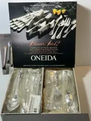 ONEIDA DU MAURIER FLATWARE SERVICE FOR 12 NEW IN ORIGINAL BOXES 65 PIECES
