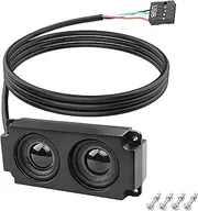 XMSJSIY Motherboard Speaker Internal USB PC Computer Speaker 9 Pin for Desktop Case Audio Stereo Loudspeaker Hidden Small Type DIY-0.6M/1.9FT 1 Pair