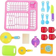 GARIOUANS 1 Set Set Kitchen Utensils Set Complete Dollhouse Kitchen Playset with Drainer Basket Realistic Cooking Tools for Interactive Learning Creative Play