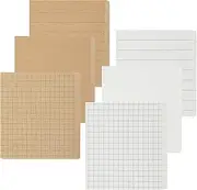 Bewudy Creative Sticky Notes, 6 Pack Self-Adhesive Kraft Paper Sticky Notes for Office and Students, Memo Pads for Reminders, Office, Home, School, Meeting (480 Sheets)