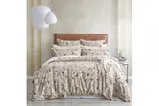 Renee Taylor Cavallo Super King French Linen Printed Quilt Cover Set Bushland
