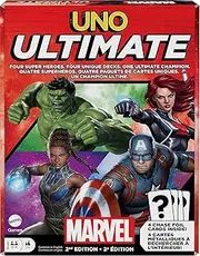 UNO Ultimate Marvel Card Game with 4 Collectible Foil Cards, Character-Themed Decks & Special Rules