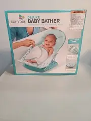 Summer Infant Deluxe Baby Bather With Warming Wings (Green Triangle)