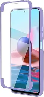 Samsung Galaxy A23 5G Case with Built-in Screen Protector, 360 Degree Full Body Protective Military Grade Shockproof Clear Cover Rugged Bumper Slim Phone Case for Samsung A23 5G 6.6-Inch, Purple