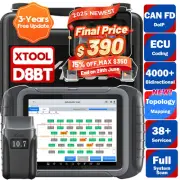 XTOOL D8 BT Bluetooth Car Diagnostic Tool Full System OBD2 Scanner 38+ Services