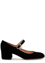 Gianvito Rossi Mary 45 Velvet Pumps - Black 4