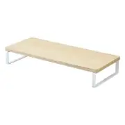 Lihitlab Computer Stand Monitor Stand Wood Grain MDF Desktop Slim Natural W 511