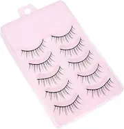 GANAZONO Safe Natural False Eyelashes 5 Pairs Beauty Cosmetics Accessory for Lash Enhancement