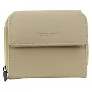 Pierre Cardin Leather Ladies Tri-Fold Tab Zip-Around Wallet - Cement