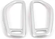 for Cayenne 2018-2022 Car Center Control Air Vents Both Sides Outlet Console Cover Trim ABS Trim Interior (Color : Silver)
