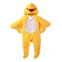 在飛比找momo購物網優惠-【baby童衣】任選 水晶絨動物造型連身衣 60148(小鴨
