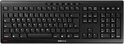 CHERRY Stream Keyboard Wireless, Wireless Keyboard, UK Layout (QWERTY), 2.4 GHz RF, Quiet Keys, Flat Design, Battery-Operated, Black