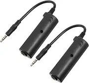 Kisangel 2pcs Guitar Effector Smartphone Guitar Adapter Electric Guitar Adapter Guitar Effects Interface Guitar Converter Audio Interface Bass Guitar Accessories Guitar Supply Rubber Black