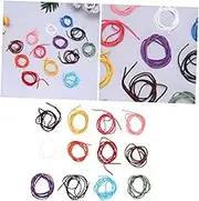 CORHAD 20 Pcs Plush Leather Cords for DIY Jewelry Making Double Sided Cowhide Rope for Bracelets and Necklaces Mixed Color Craft Supplies for Beading and Accessories