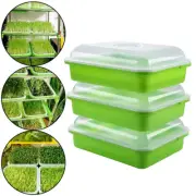 3X Sprouter Seed Tray with Lid Bean Sprout Grower Sprouting Seeds Tray BPA Free