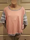 JUICY COUTURE WOMENS MEDIUM SPARKLE MID SLEEVE PULLOVER Short Sleeve Top $44