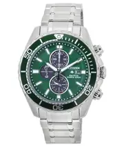 Citizen Promaster Chronograph Green Dial Eco-Drive Diver CA0820-50X Mens Watch