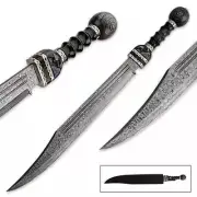Handmade Forged Damascus Steel Roman Gladius Sword Ertugal With Cover