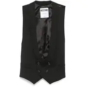 [Moschino] Moschino Scoop-neck Waistcoat 40 IT BLACK
