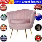 Artiss Armchair Lounge Chair Accent Armchairs Retro Single Sofa Velvet Pink New.