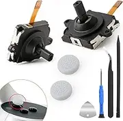RongZy 2 Pieces Joystick Replacement Kit for Oculus Quest 2 Controller 3D Analog ThumbStick for Meta Quest 2 Joystick Caps Replacement Accessories Drift Repair with Tool