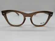 New RAY-BAN RB 0707V 8198 Polished Transparent Light Brown 50-21