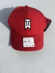 Nike TW Tiger Woods ADV Legacy 91 Flex Hat DH1344-687 Red Black Sz Large/XL