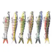 Fishing Baits Wobbler Muti-Section Jointed Casting Lures Treble Hooks Crankbait
