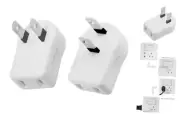 NEMA Type A 1-15P USA Outlet Saver Extension Adapter 2-Prong 2 Outlets 90