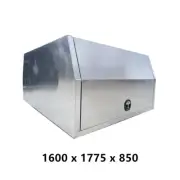 UTE Aluminium Canopy toolbox 1600x1775x850mm Smoth Flat plate TRUCK 4WD Workmate