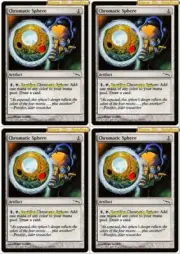 4x CHROMATIC SPHERE magic MIRRODIN ARTIFACT ADD 1 MANA ANY COLOR MTG PLAYSET LOT