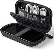 UGREEN External Hard Drive Case Bag, Travel Electronic Accessories Organizer for 2.5 Inch Hard Drive, Power Bank, USB Cable, Earphone, Cards, and More