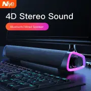 4D Stereo Sound Bluetooth Speaker Bar - Subwoofer for PC, Laptop & MacBook
