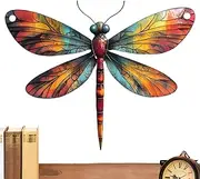 Dragonfly Wall Decoration for Home, Dragonfly Wall Decoration, Metal Art for Indoor - Animal Hanging Sculpture, Dragonfly Garden Decoration, Colourful Metal Dragonfly Wall Art for Patio, Yard,