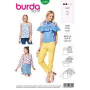 87 BURDA 6405: TOPS SIZE 6-16 SEWING PATTERN