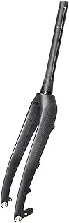 ESUHUBING Full Carbon Fiber Fork Tapered Tube 26/27.5/29 Inch Road Bicycle Fork Carbon Ultralight 400g 100mm Open File Bike Forks (Color : Black)