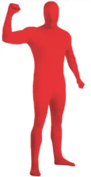 Red 2nd Skin Morph suit Full Jumpsuit Adult Men Costume Medium Fits Height 5'4"