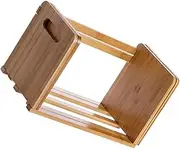 CAXUSD 1pc Bamboo Desktop Book Holder Stylish Desk Organizer for Home Office Classroom Library Smooth Edges Moisture for Tidy Spaces