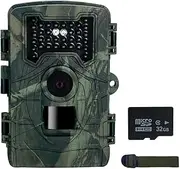 36MP 1080P Day Night P Video Taking Trail Camera Multi-Function Huntings Animal Observation House ing Camera IP54 with 34 Infrared Lights Camera with 32G Storage Card Multicolor with ry Card