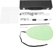 16 Keys Flute Instrument White Copper Ergonomic G Key Offset C Flute with Storage Box for Beginner