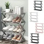 X-Shaped Shoe Rack Dustproof Storage Shelf Shoecase Dormitory Student 1 pcs F7G8