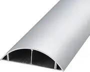 Cable Hider Wall Strips, Indoor Floor Cord Cover/Self Adhesive Arched Wire Protector for Home Office, Cable Raceway Concealer Waterproof Long 100cm (Color : Silver, Size : Width